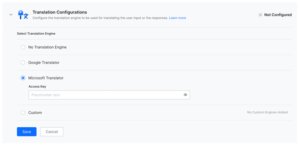 Managing Translation Services - Kore.ai Documentation
