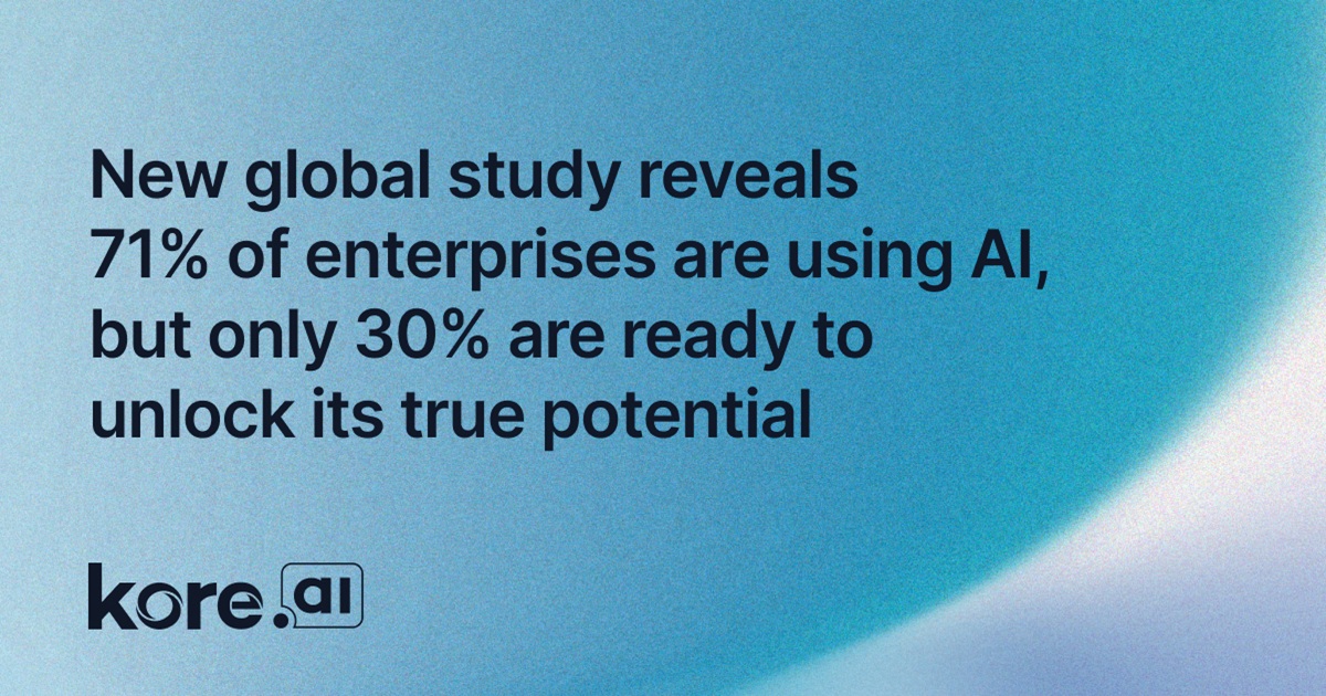 New Global Study Reveals 71% Of Enterprises Are Using AI, But Only 30% Are Ready To Unlock Its True Potential OG